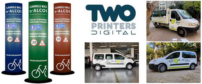 TwoPrinters Digital vehículo de transporte